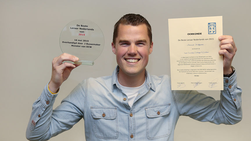 Arnoud Kuijpers docent Nederlands van het jaar